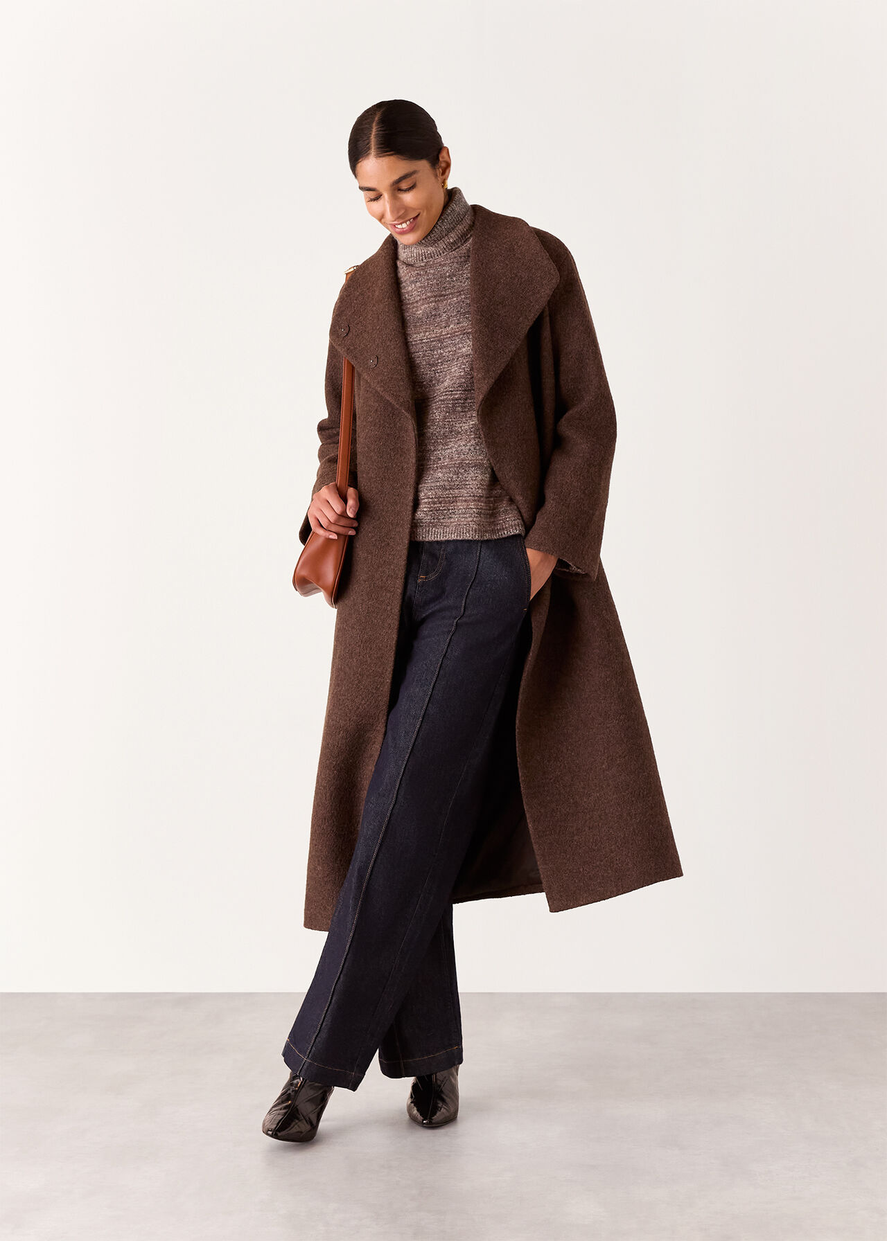 Textured Funnel Neck Knit