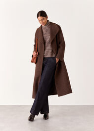Textured Funnel Neck Knit