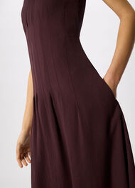 Seamed Detail Textured Dress
