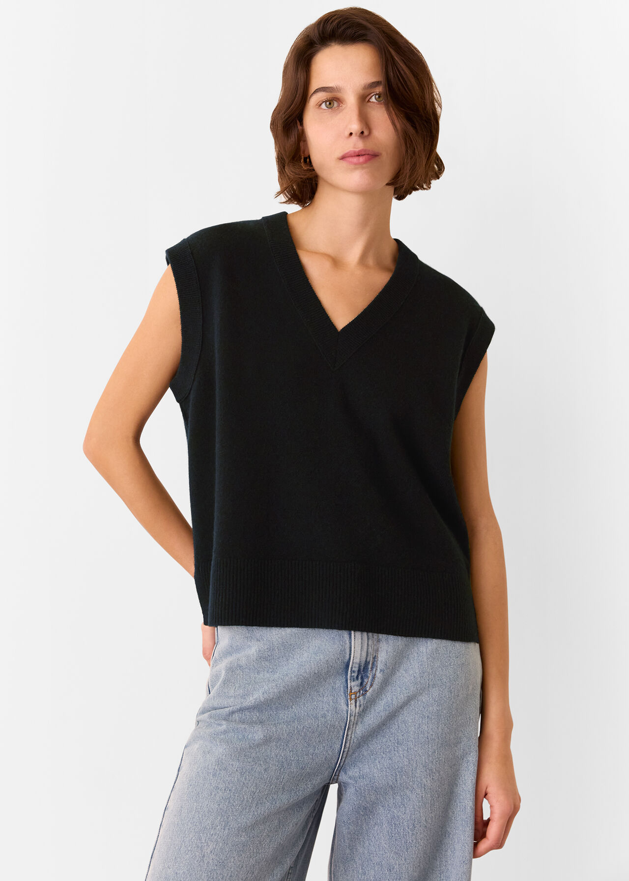 Wool V Neck Tank