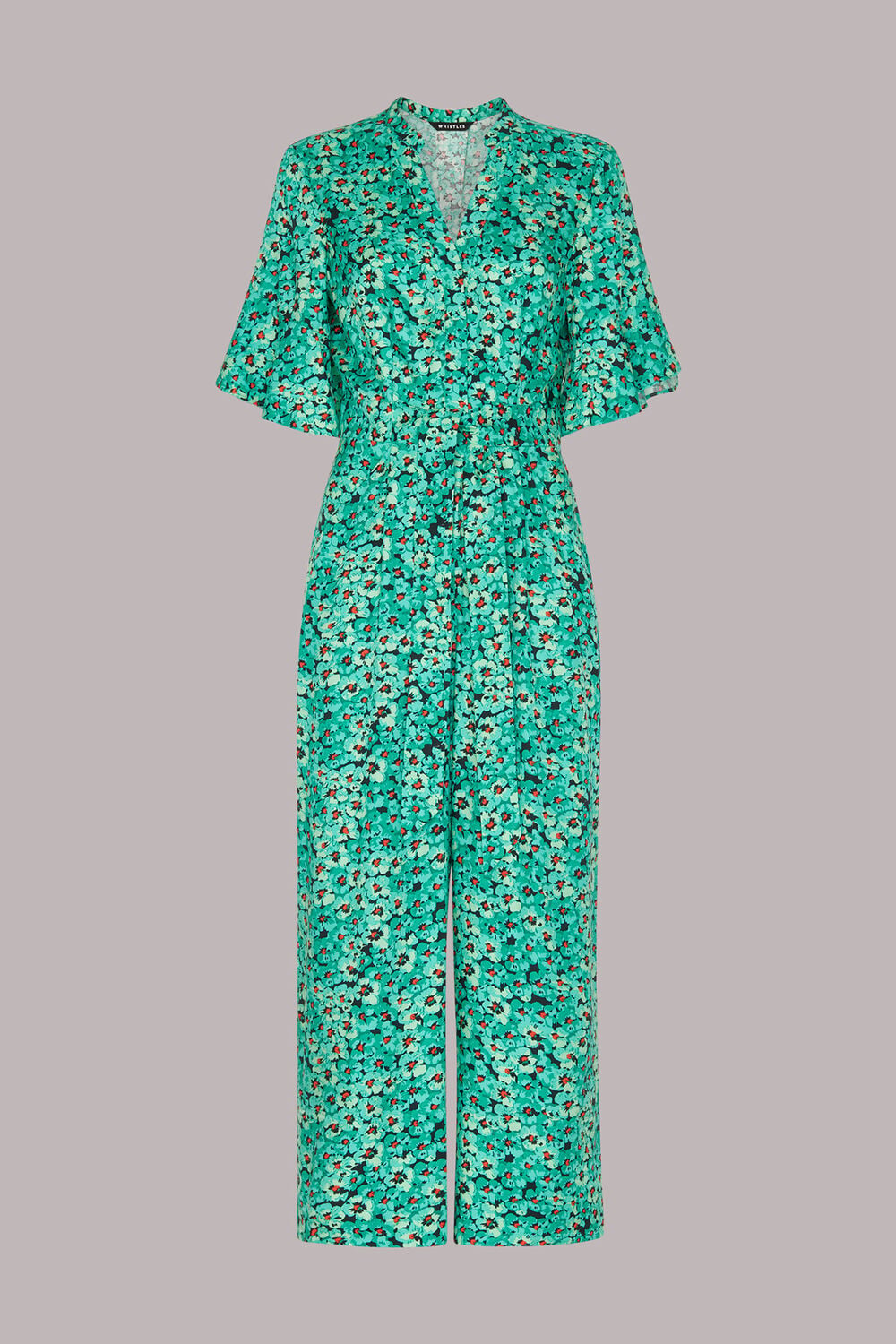 Green Pansy Meadow Jumpsuit