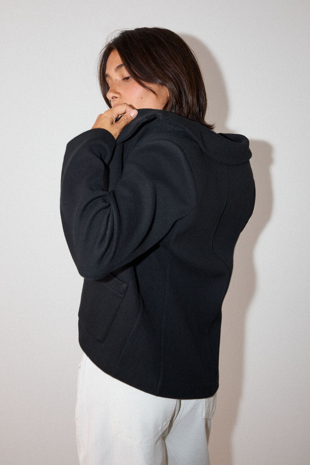 Black Jersey Jacket