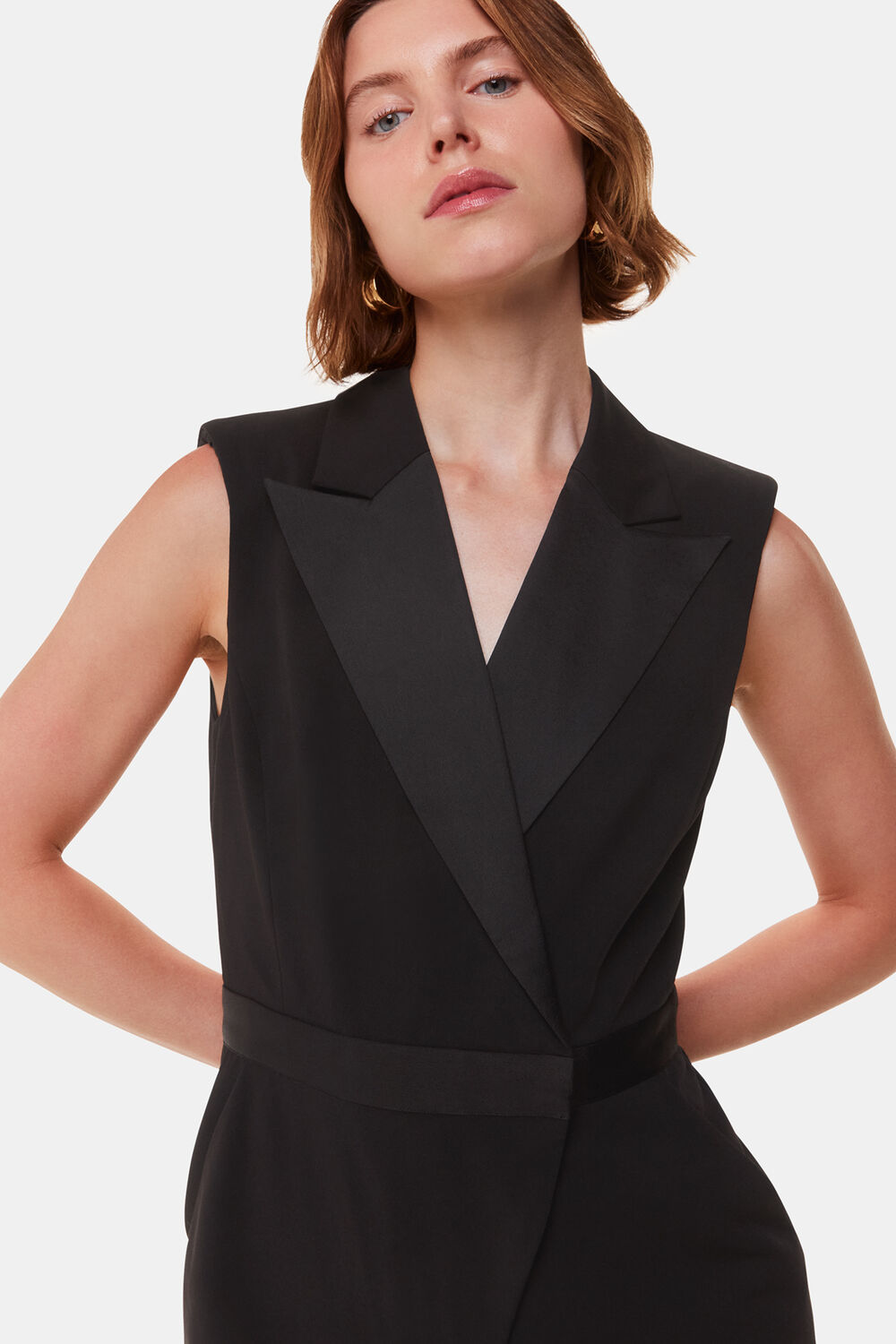 Black Edie Tuxedo Jumpsuit