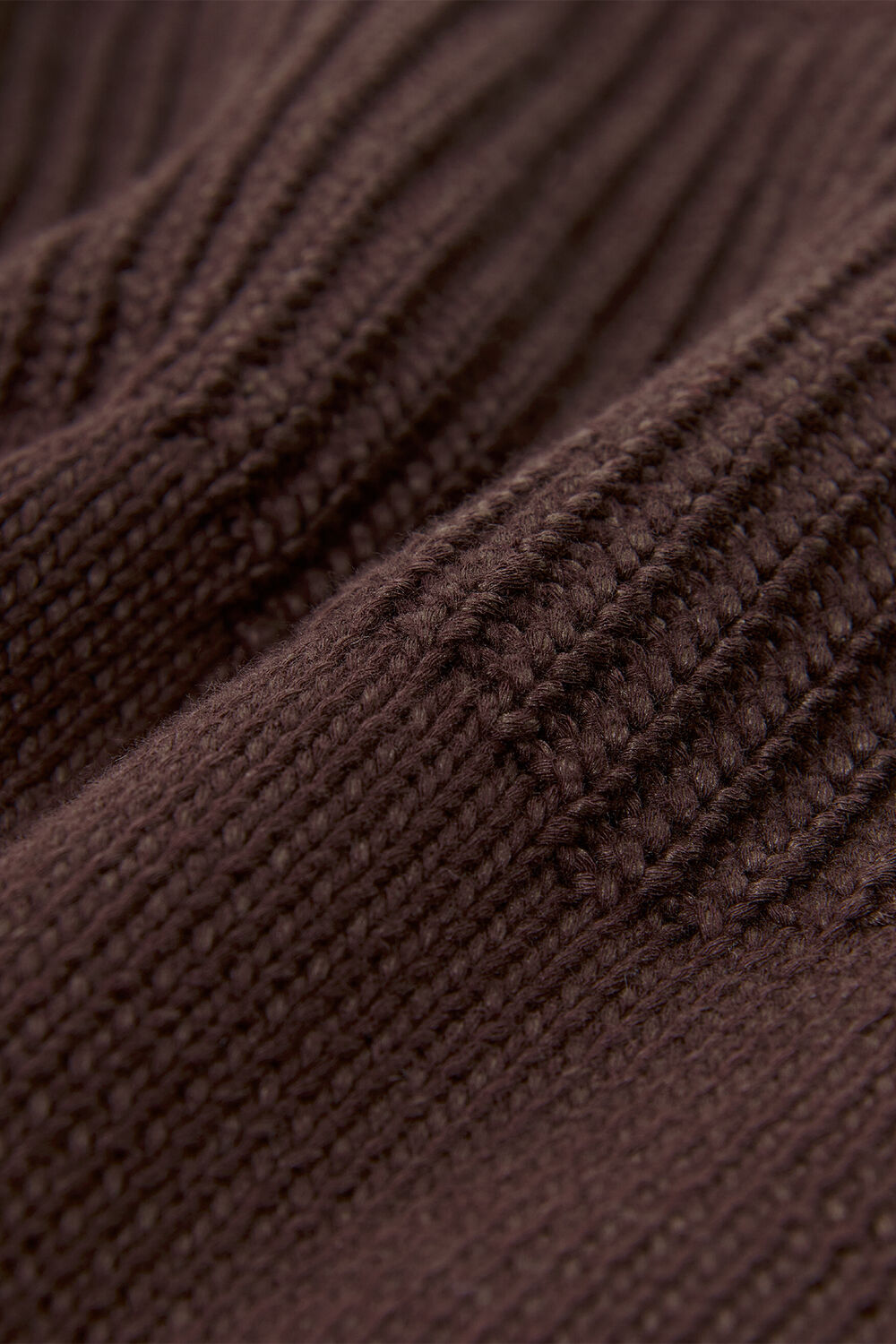 Fringe Rib Detail Cotton Knit