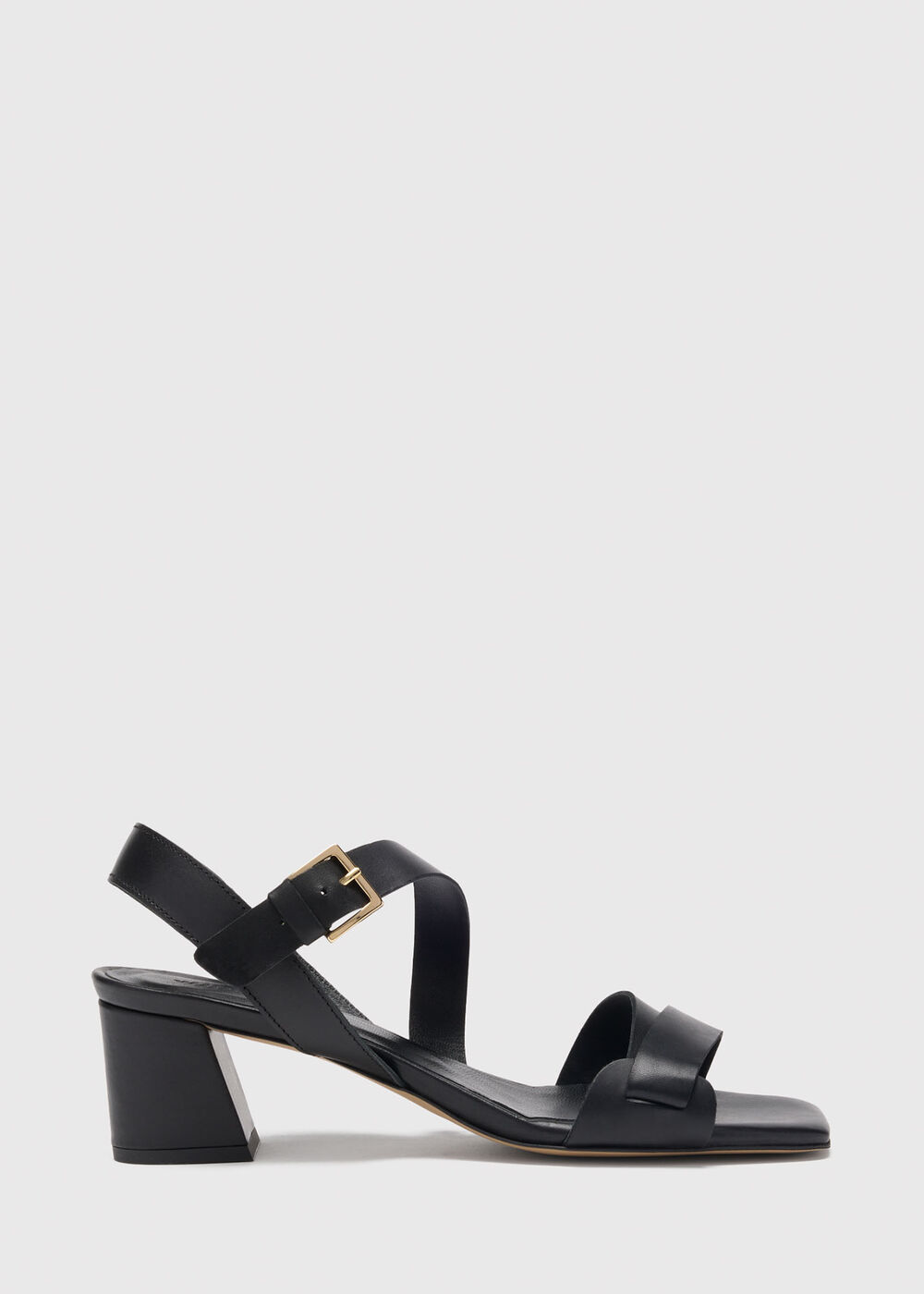 Block Heel Buckle Sandal
