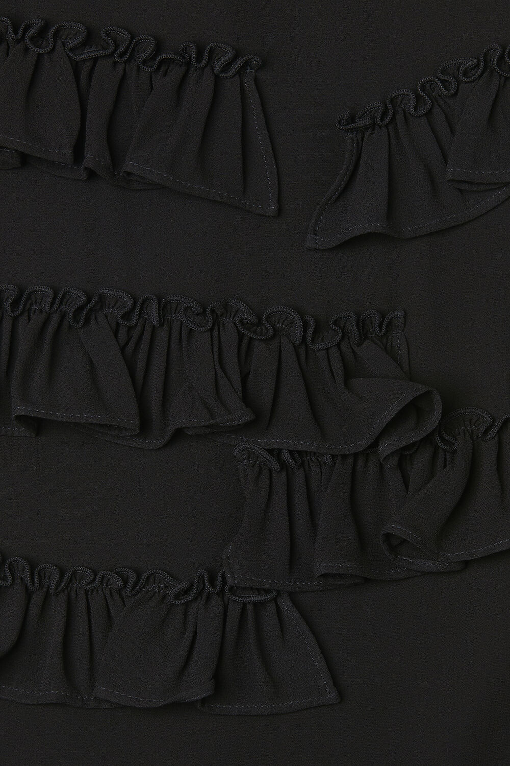 Black Frill Sleeveless Top