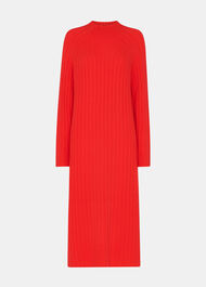 Ribbed Knitted Midi Dress