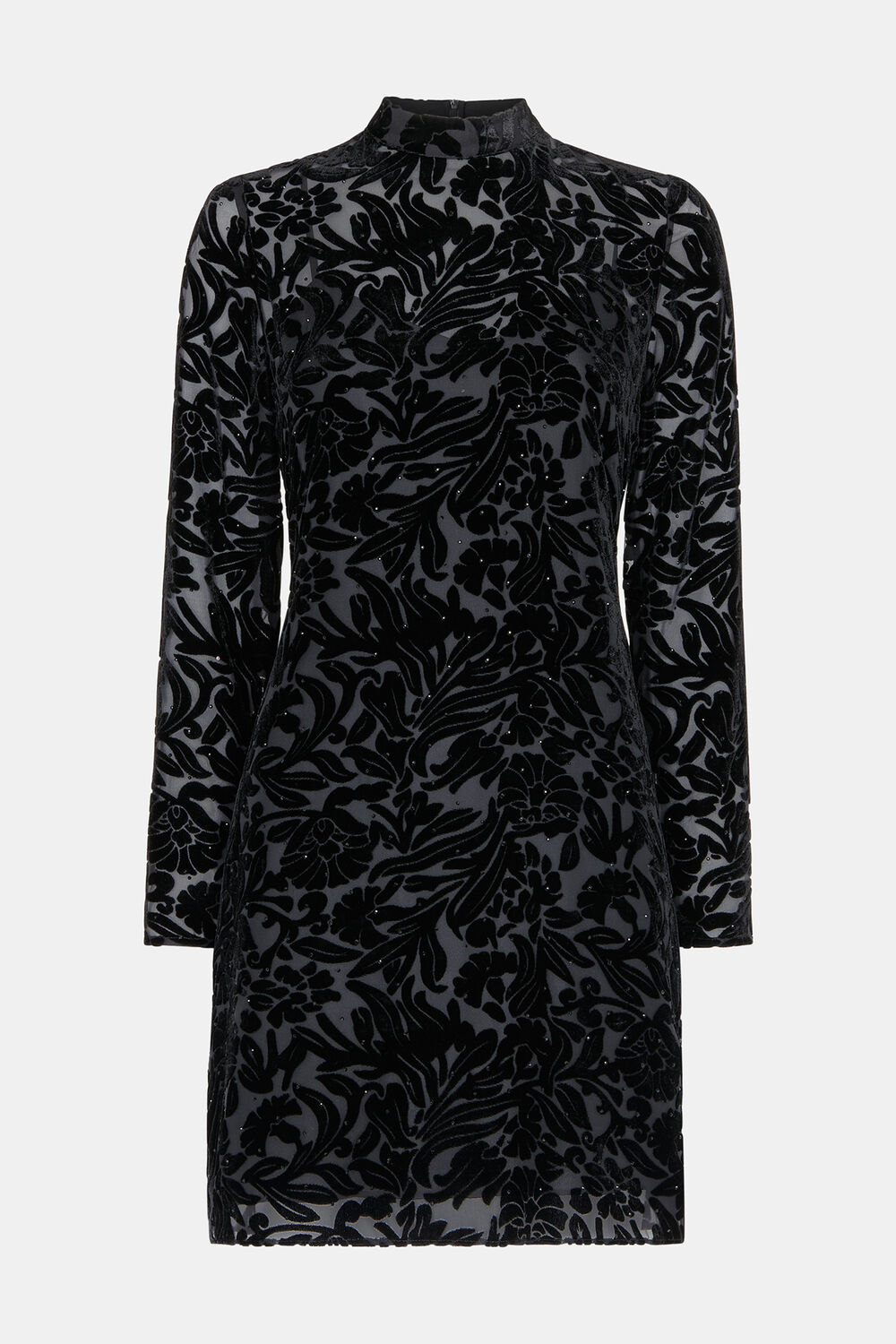 Hot Fix Floral Velvet Dress