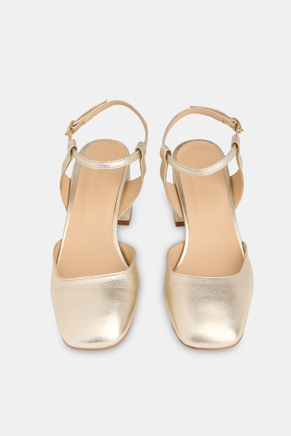 Gold Matilda Block Heel Shoe