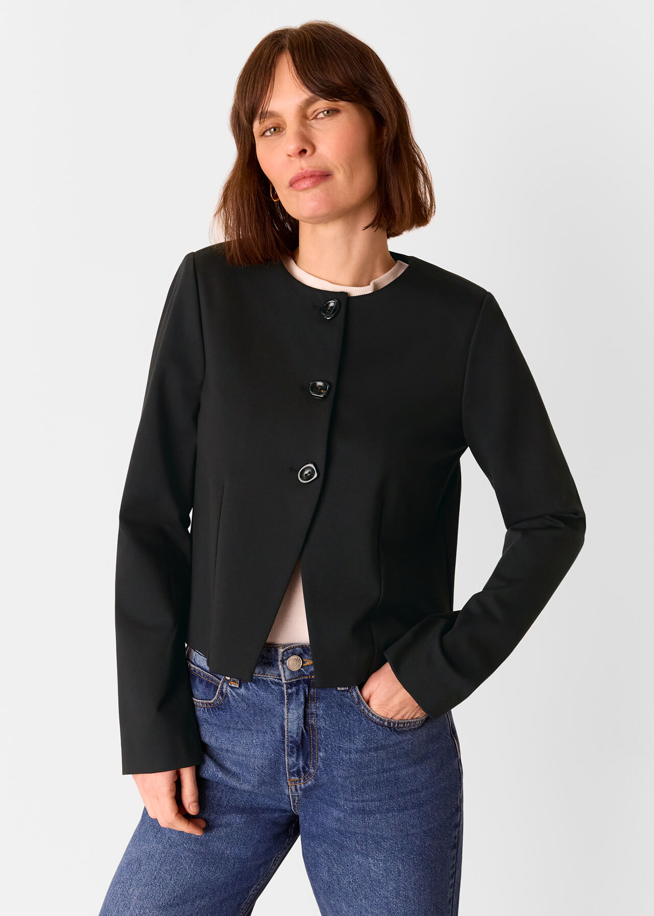 Anne Ponte Button Jacket