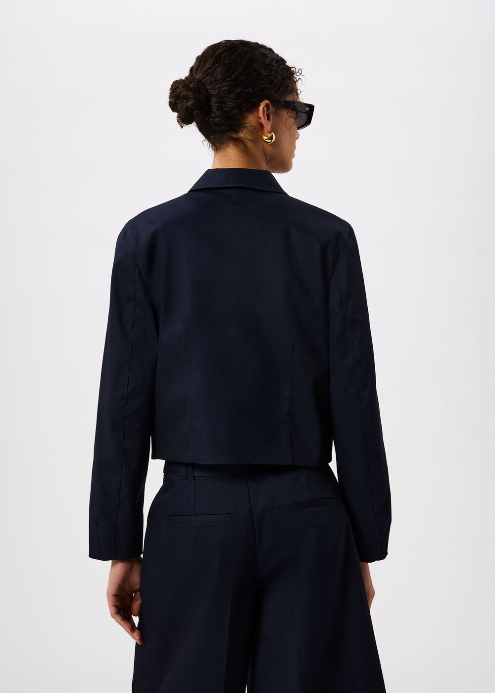 Compact Cotton Cropped Jacket