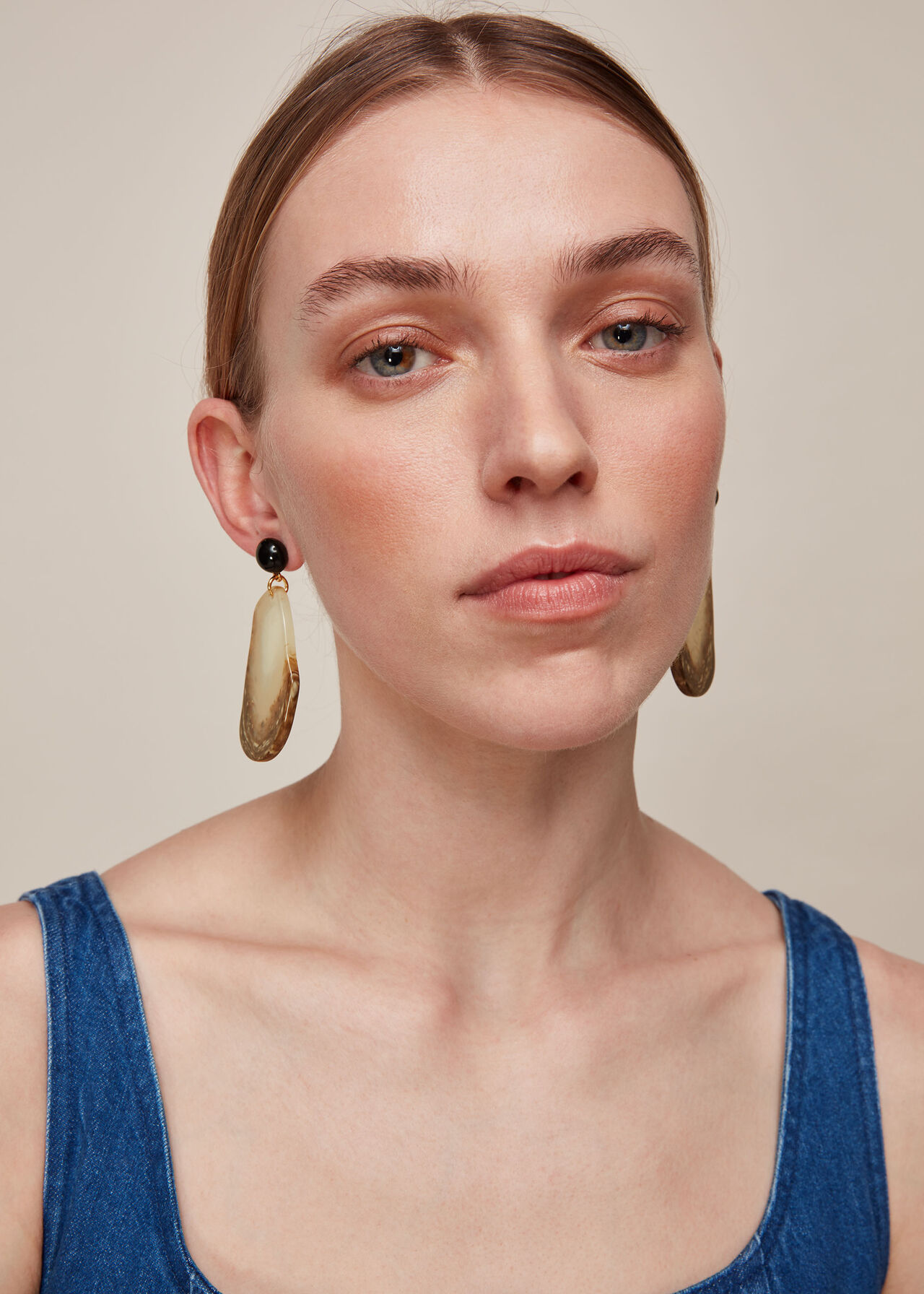 Brown/Multi Stone Effect Drop Earring | WHISTLES