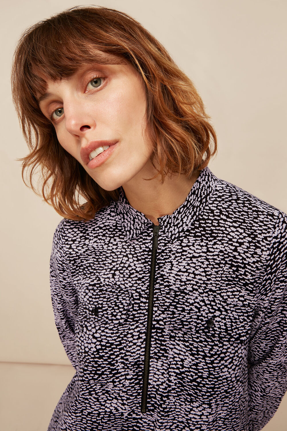 Kay Ripple Print Shift Dress