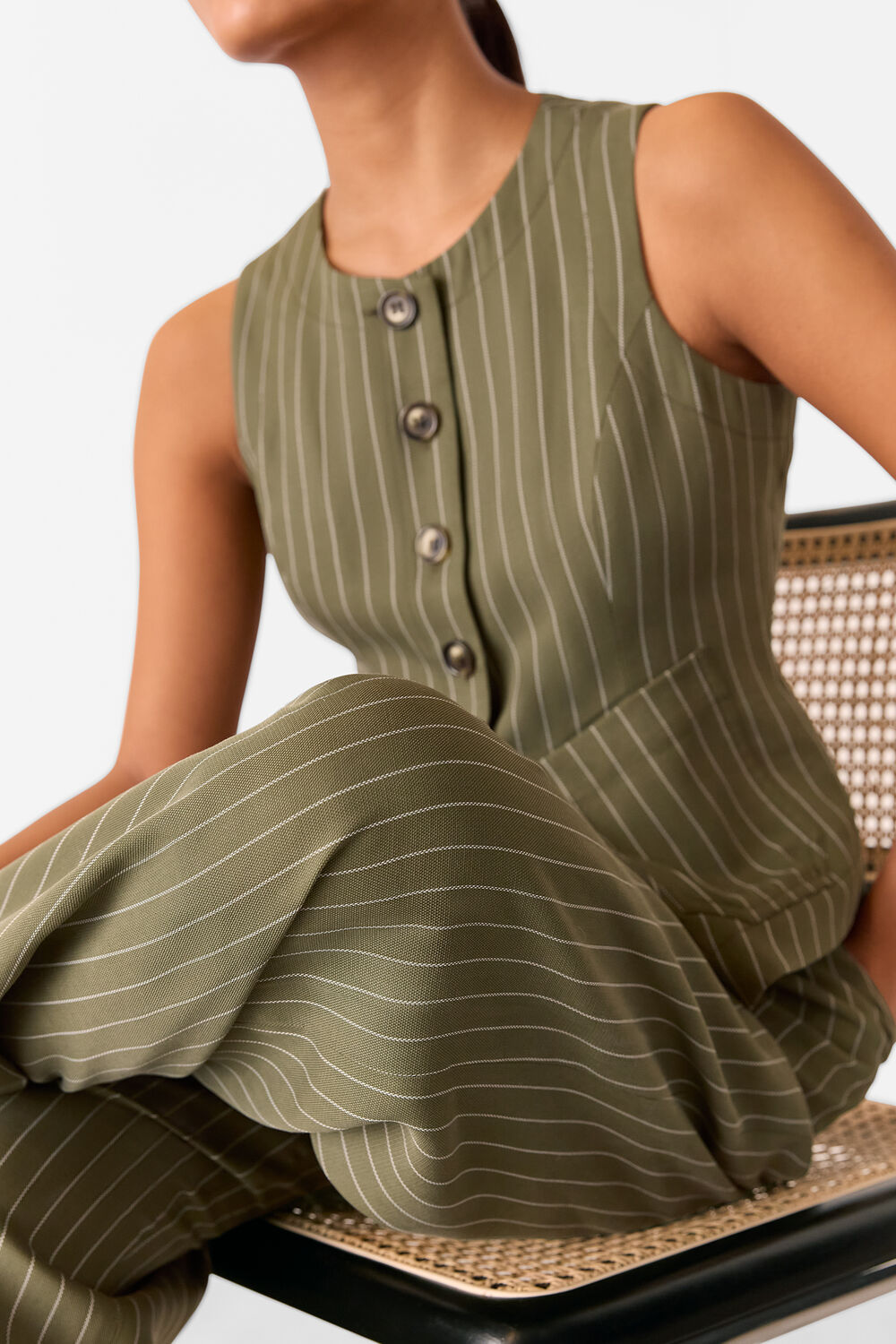 Petite Lottie Pinstripe Trouser