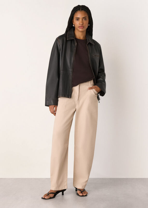 Brown Cotton Long Sleeve Jersey