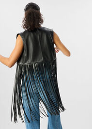 Rei Leather Fringed Waistcoat