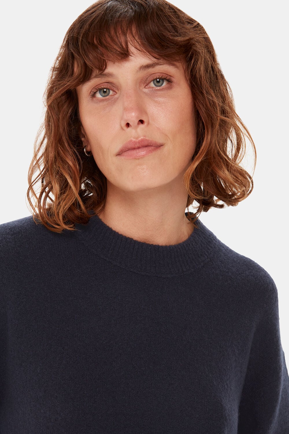 Textured Boyfriend Crew Neck