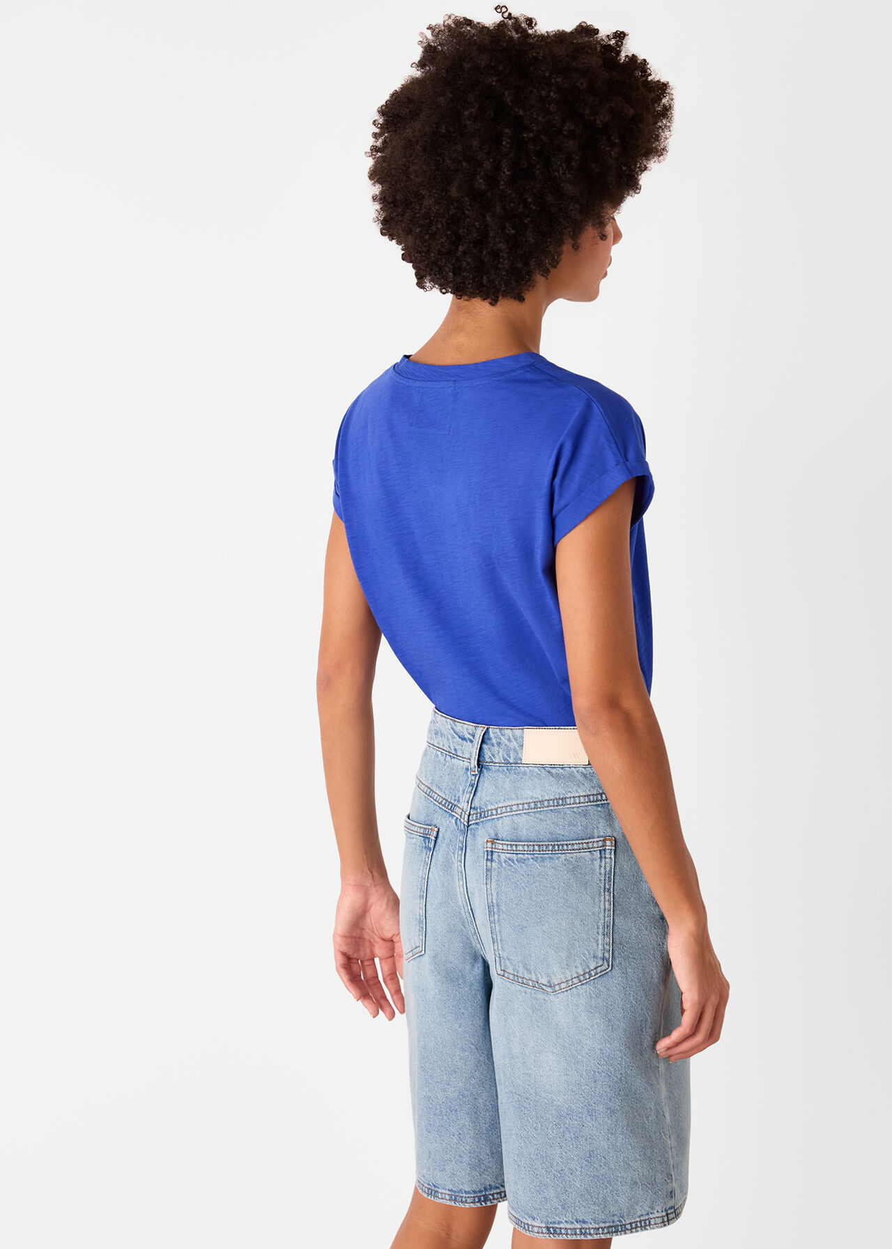 Willa V-Neck Cap Sleeve Tee