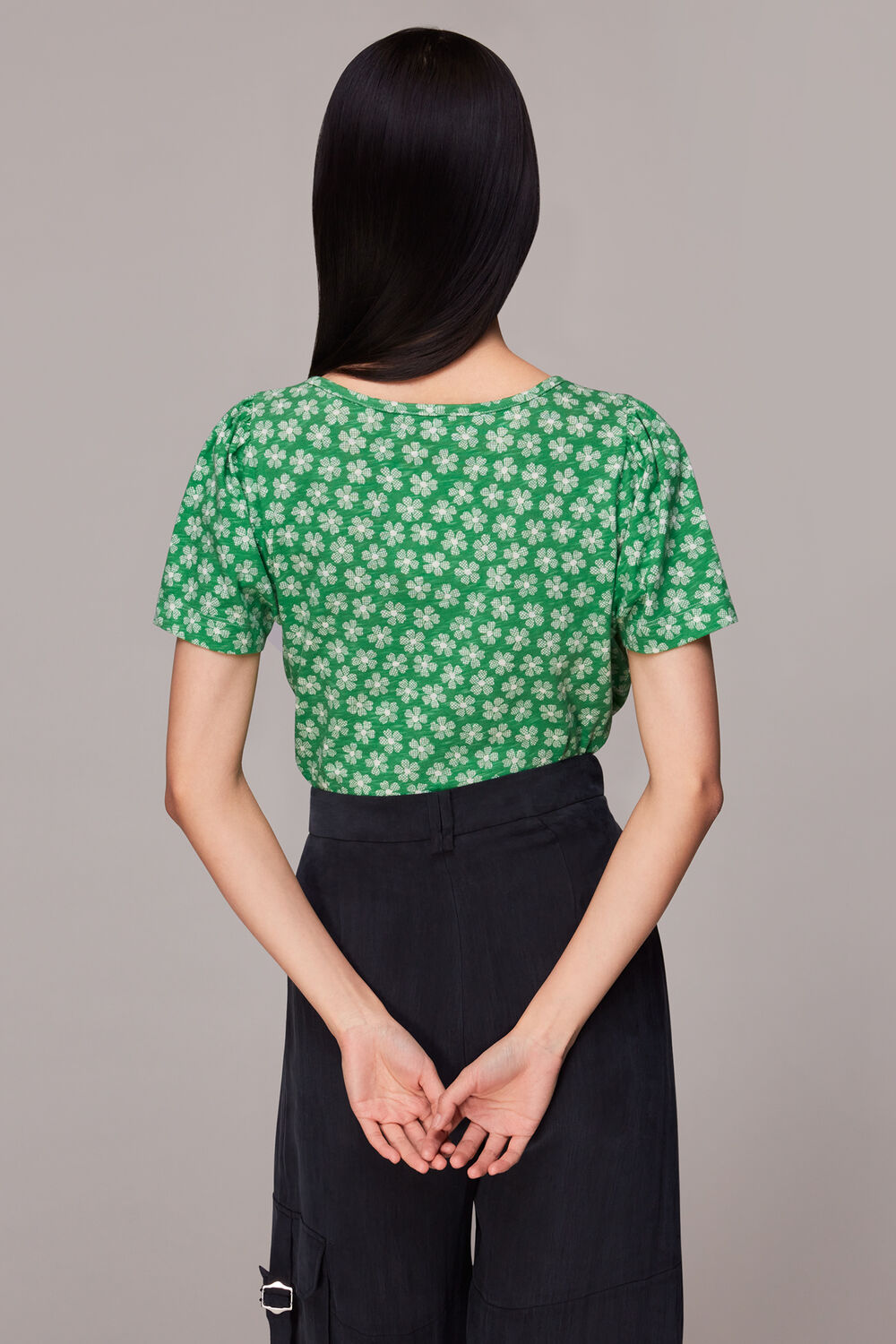 Daisy Check Wrap Tee