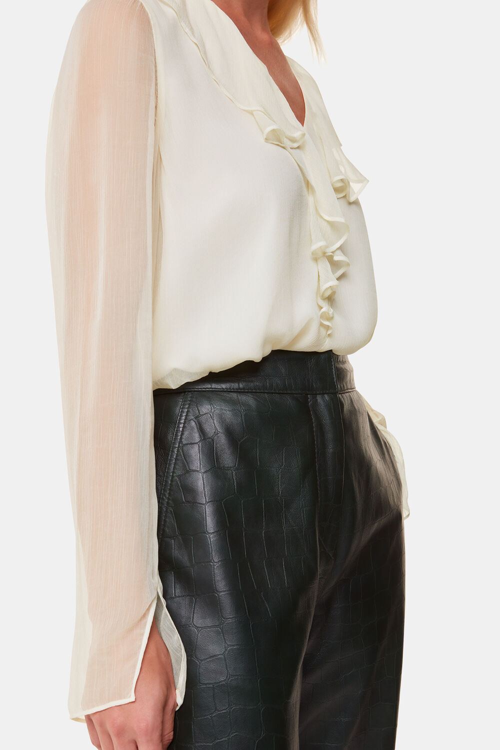 Ruffle Collar Detail Blouse