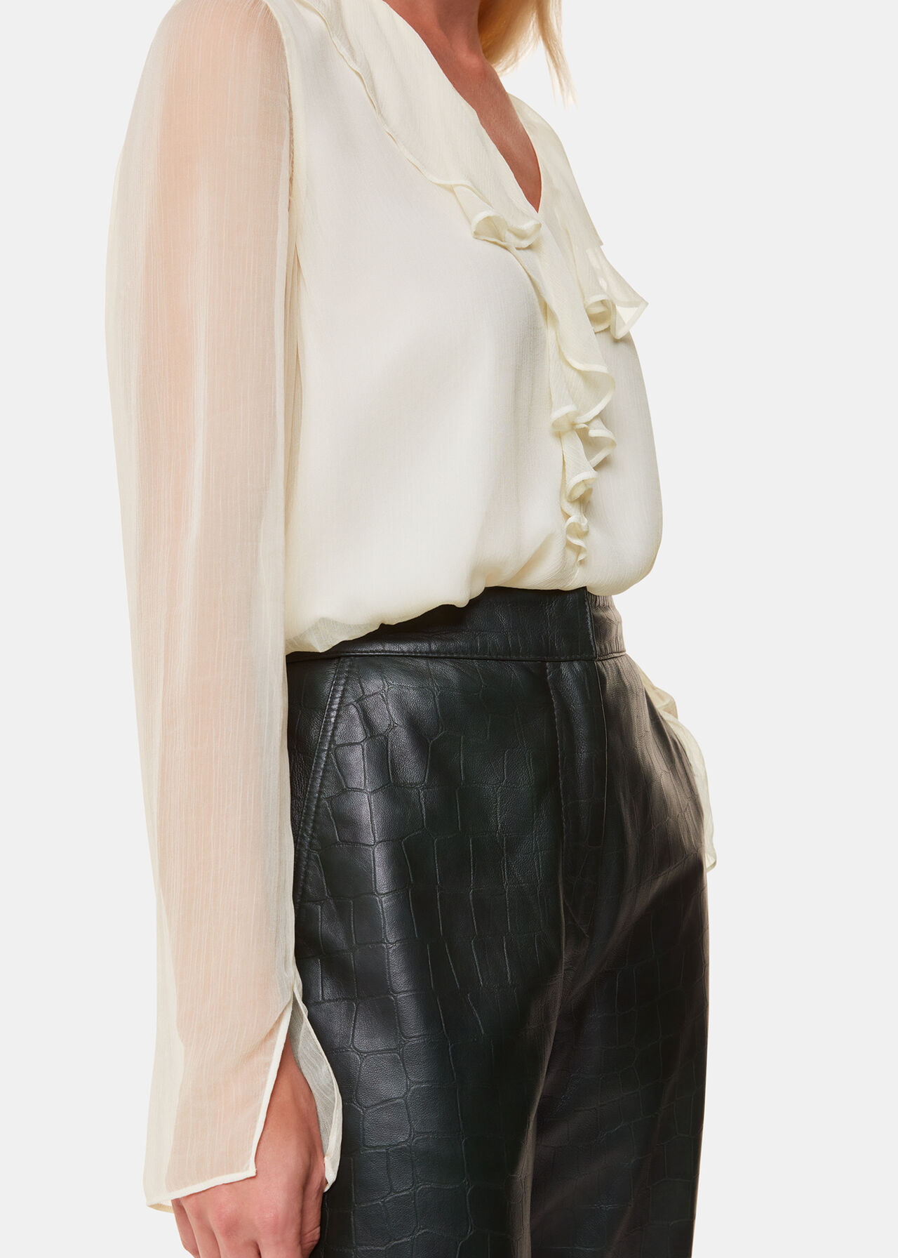 Ruffle Collar Detail Blouse