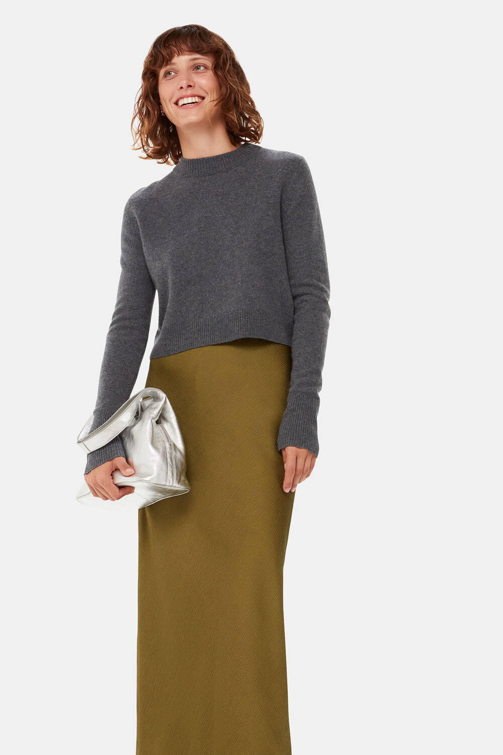 Satin Bias Cut Skirt
