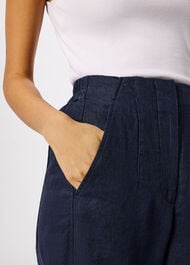 Linen Barrel Leg Trouser