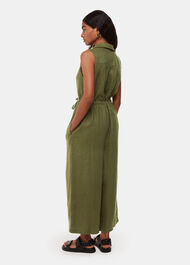 Petite Bella Linen Wrap Jumpsuit