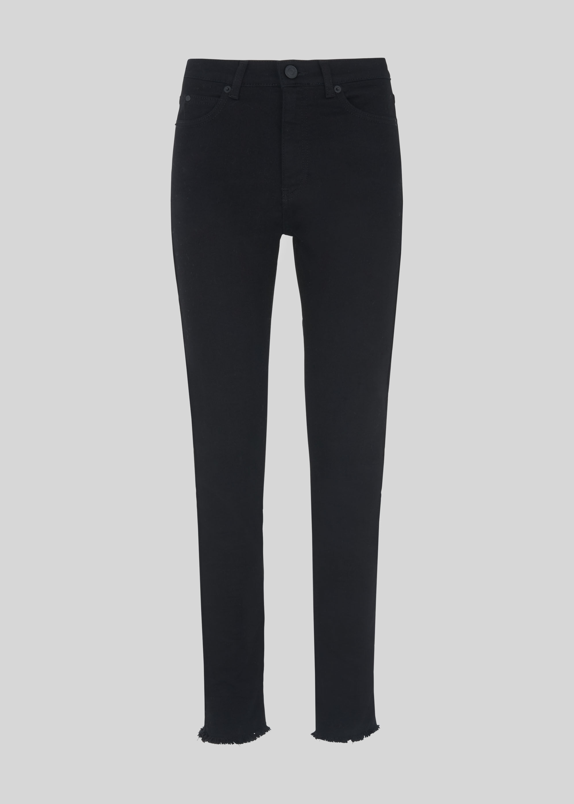 Raw hem black cheap skinny jeans