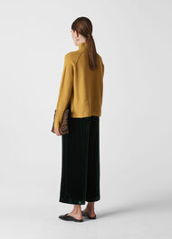 Velvet Silk Mix Trouser Green