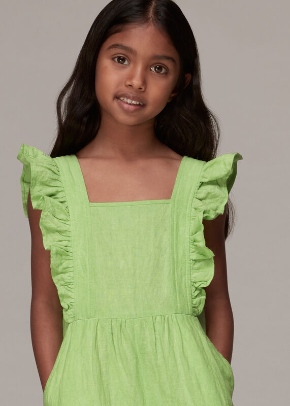 Green Meg Linen Jumpsuit