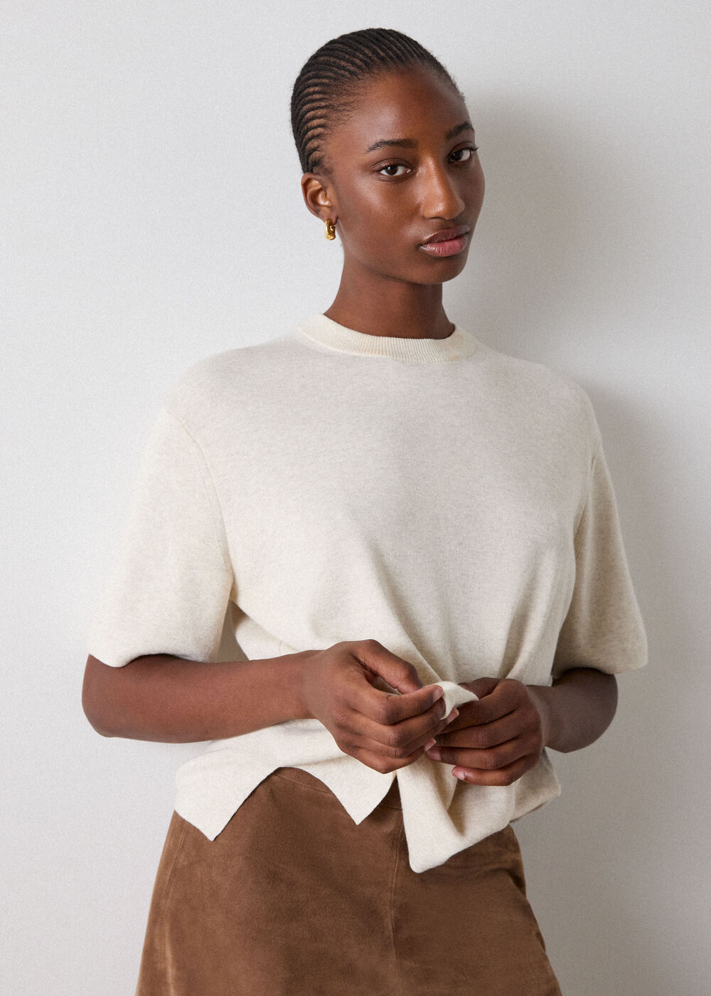 Fine Knit T-Shirt