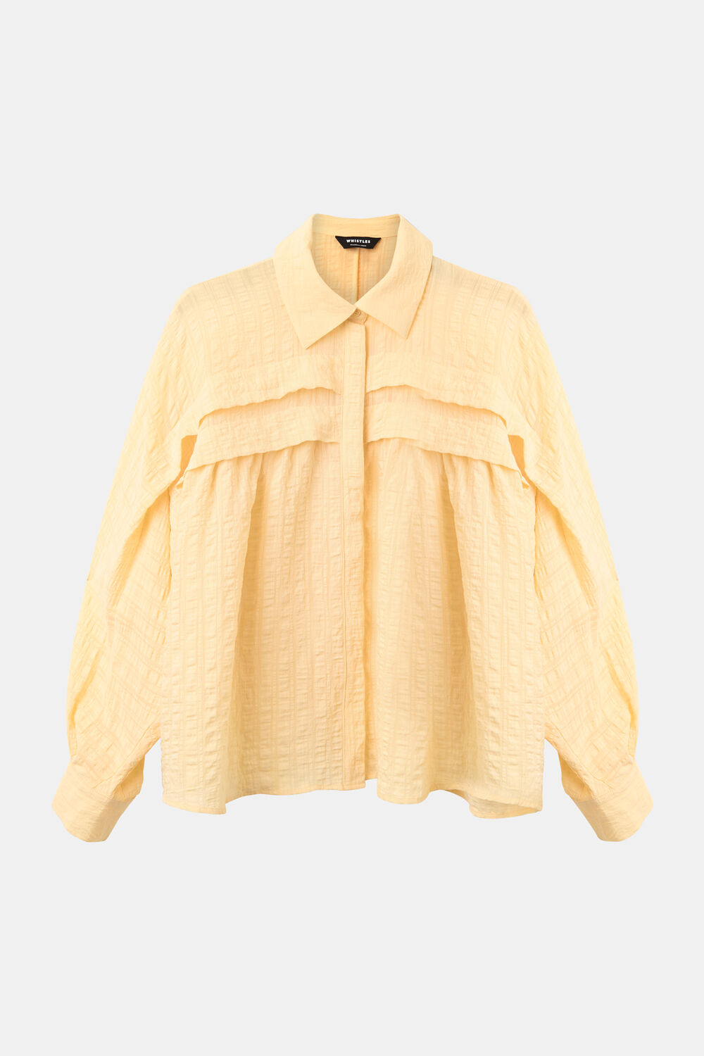 Yellow Textured Frill Detail Blouse