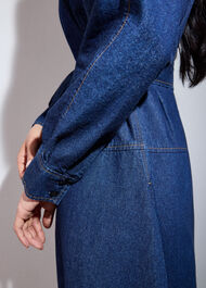 Waisted Midi Shirt Dress