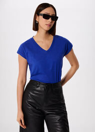 Willa V-Neck Cap Sleeve Tee