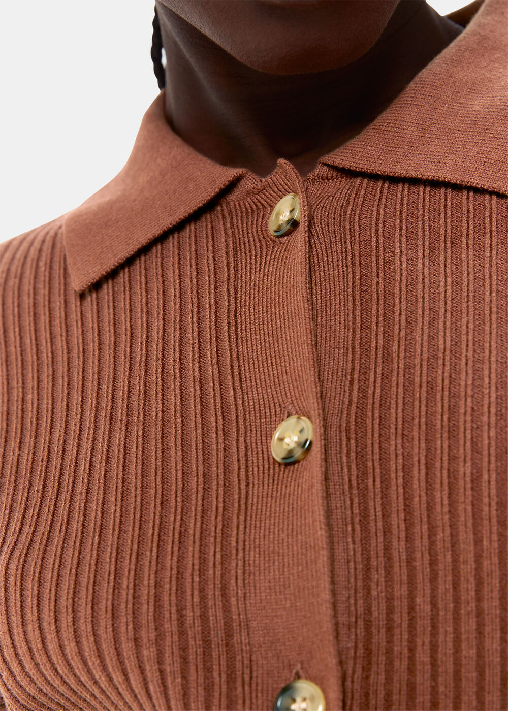 Rib Collar Cardigan