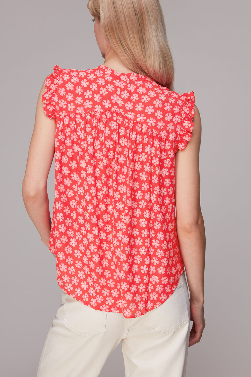 Daisy Check Frill Blouse