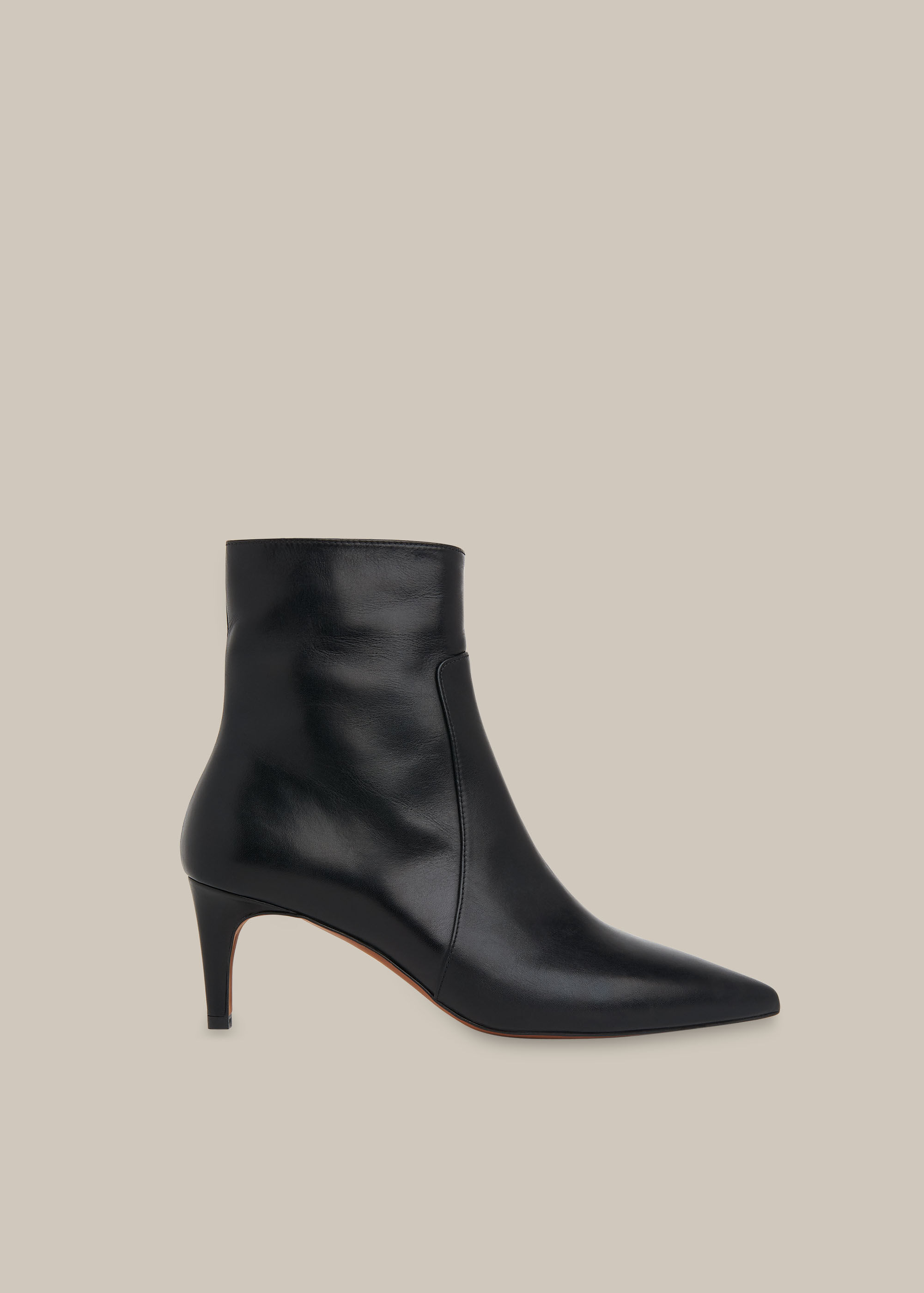 Black Celia Kitten Heel Boot | WHISTLES 