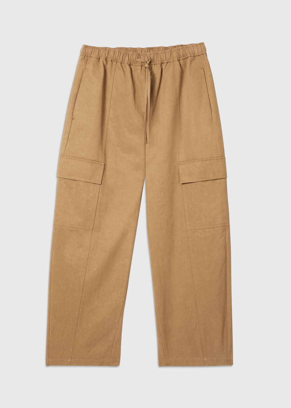Petite Utility Cotton Barrel Trouser