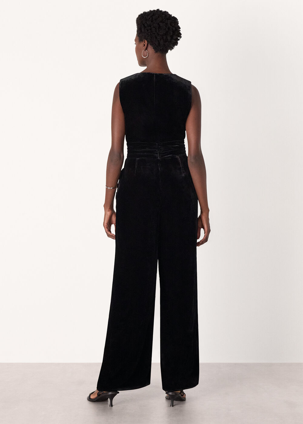 Velvet Twist Waist Jumpsuit