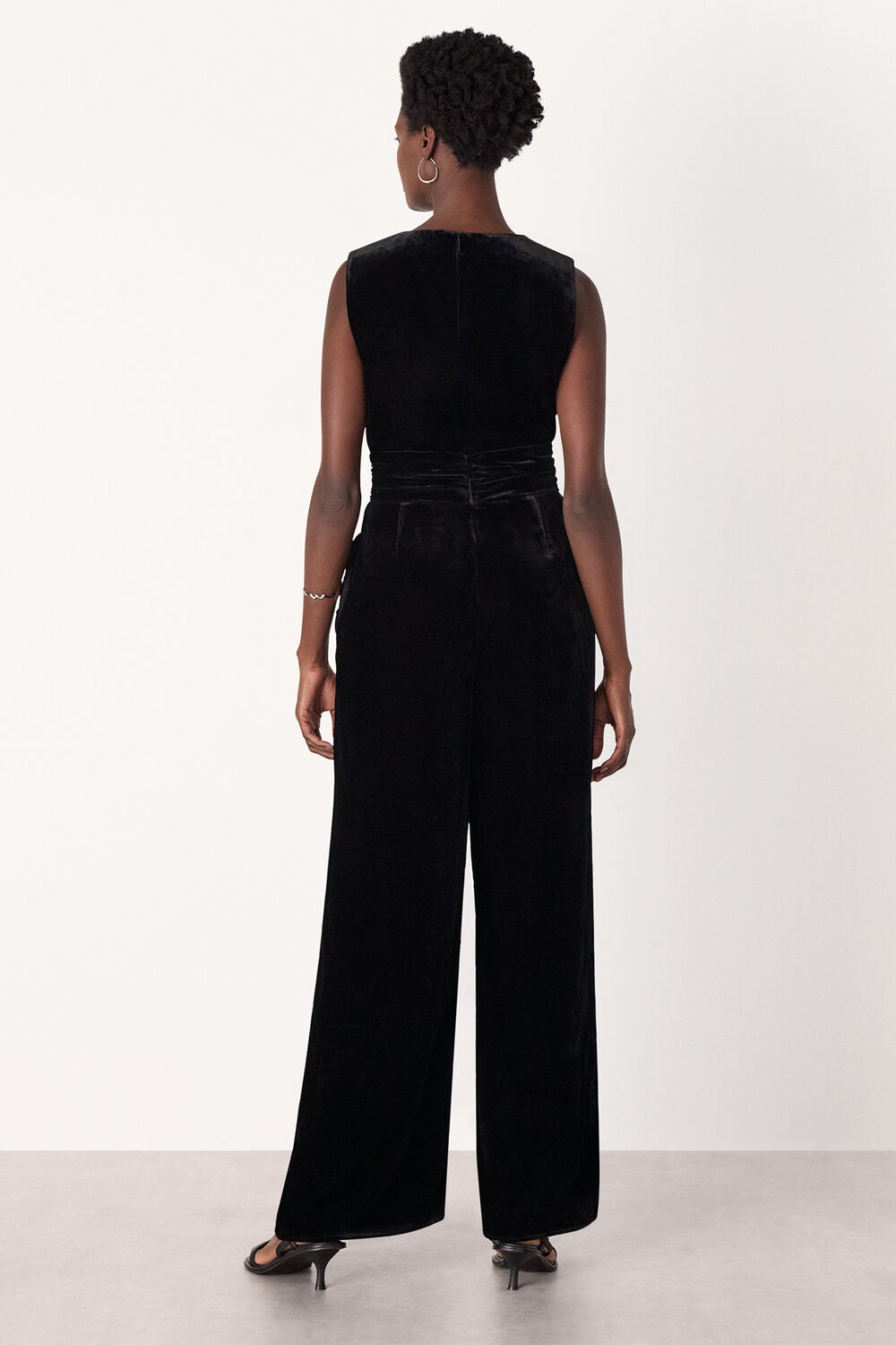 Velvet Twist Waist Jumpsuit