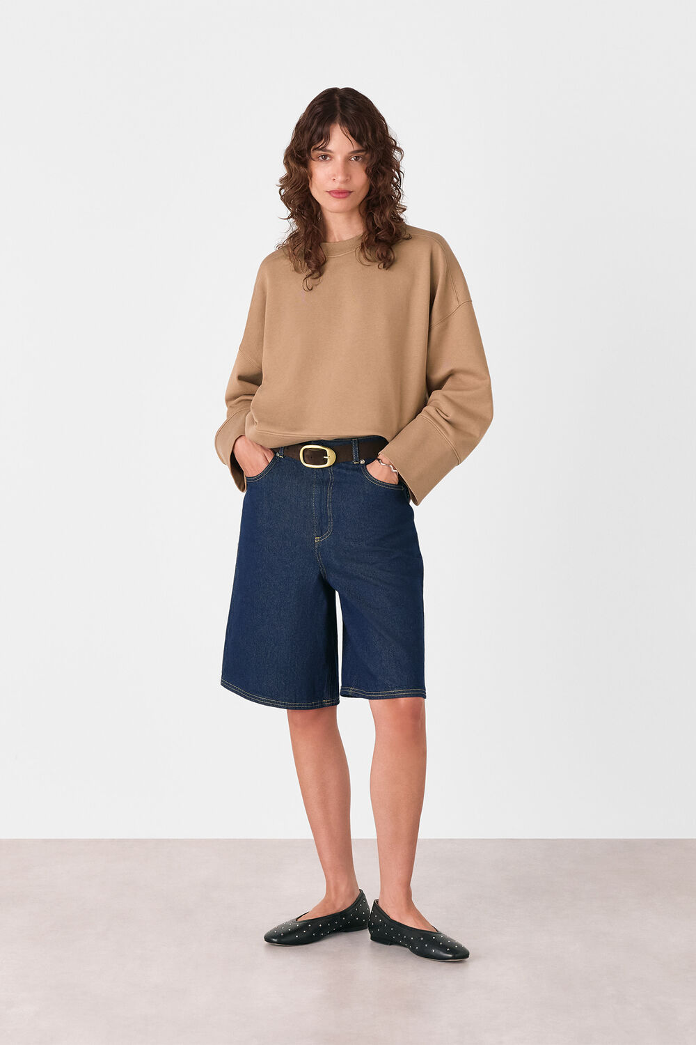 Rib Cuff Detail Jersey Sweat