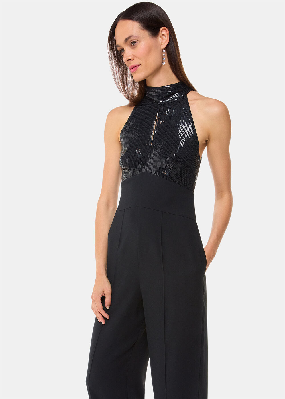 Leah Sequin Bodice Jumpsuit