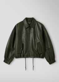 Frida Leather Bomber Jacket