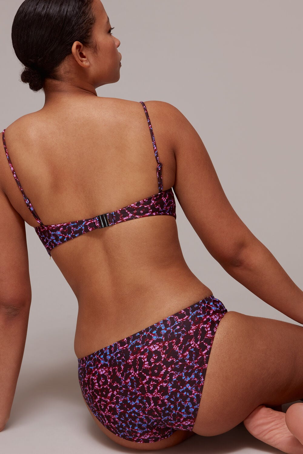 Pink Animal Printed Bikini Bottom