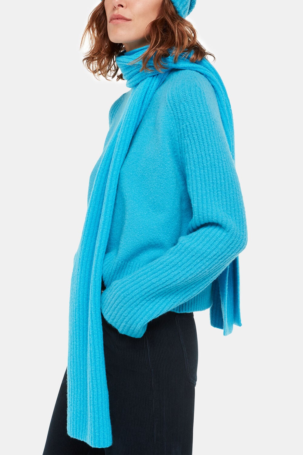 Wool Mix Rib Scarf