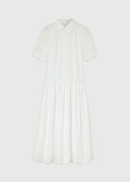 Textured Drop Waist Midi Dress