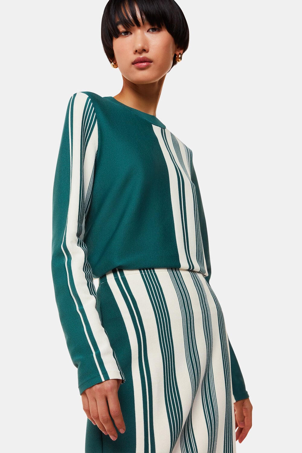 Vertical Stripe Knitted Skirt