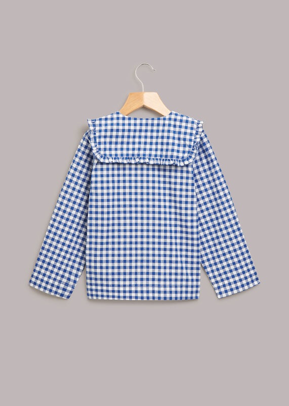 Blue Gingham Collar Pyjamas