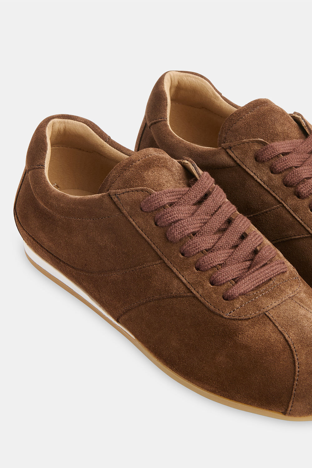 Chocolate Soft Suede Unlined Sneaker